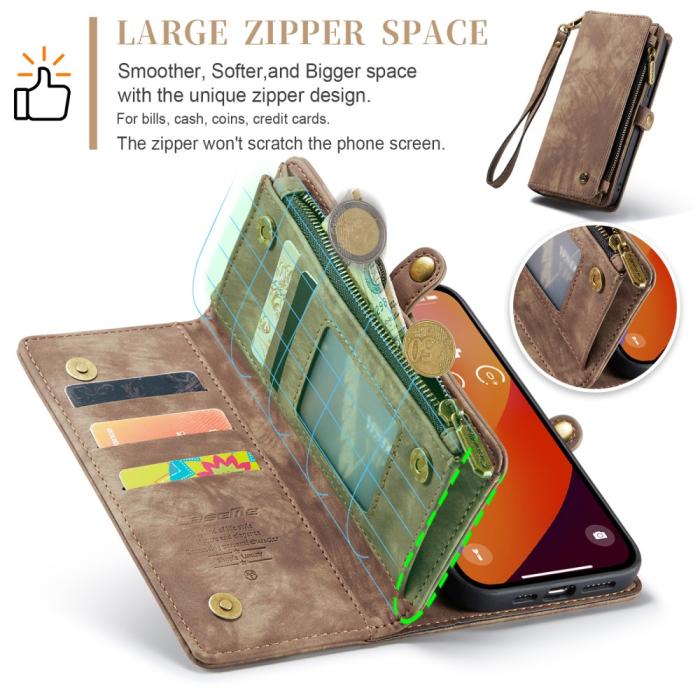 Bild 6, CASEME iPhone 16 Pro Max Fodral Multifunktionell Brun
