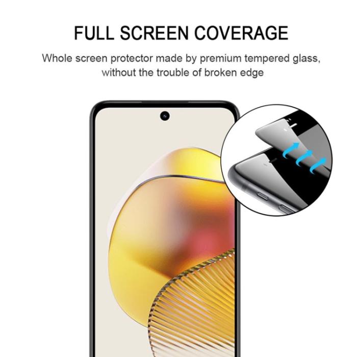 Bild 2, 2-Pack Motorola Moto E14 Heltäckande Skärmskydd i Härdat Glas