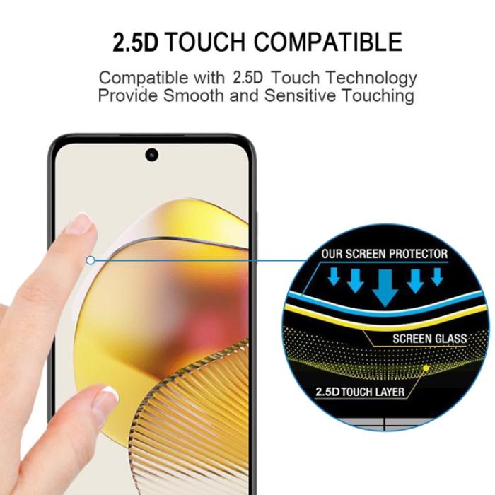 Bild 4, 2-Pack Motorola Moto E14 Heltäckande Skärmskydd i Härdat Glas