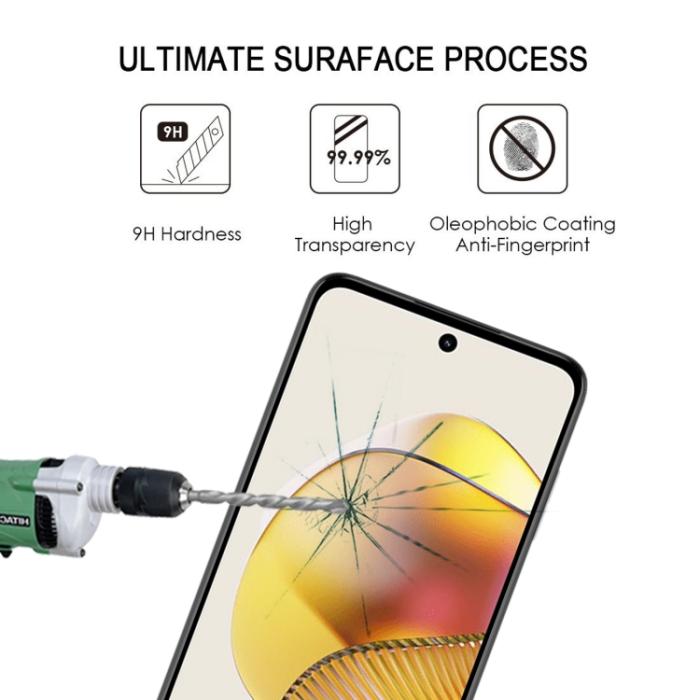 Bild 5, 2-Pack Motorola Moto E14 Heltäckande Skärmskydd i Härdat Glas