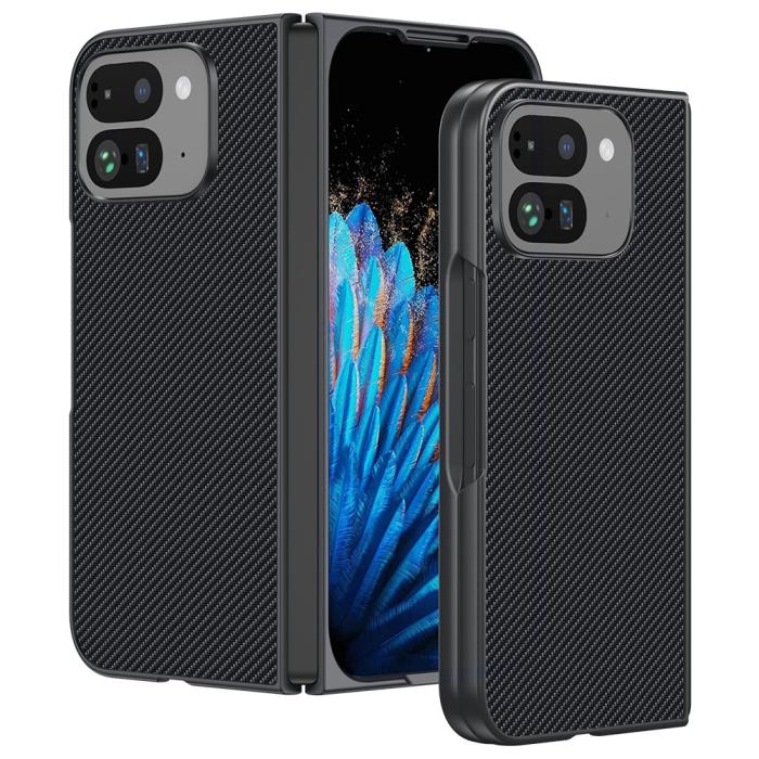 Bild 1, Google Pixel 9 Pro Fold Skal Kolfiber Textur Svart