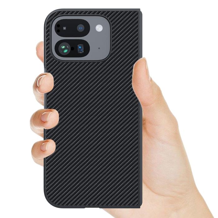 Bild 5, Google Pixel 9 Pro Fold Skal Kolfiber Textur Svart
