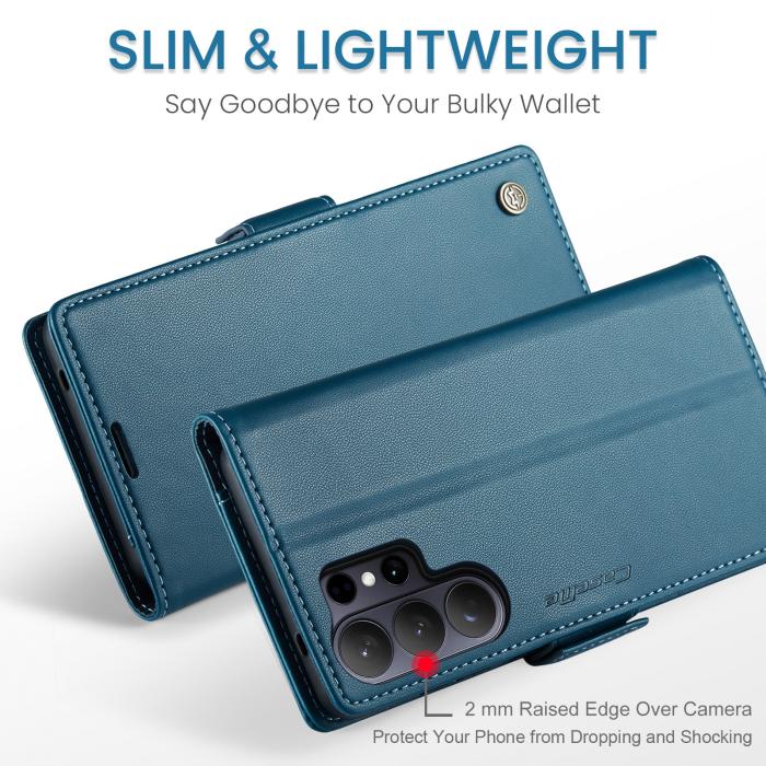 Bild 5, CASEME Samsung Galaxy S26 Ultra Fodral RFID Läder Blå