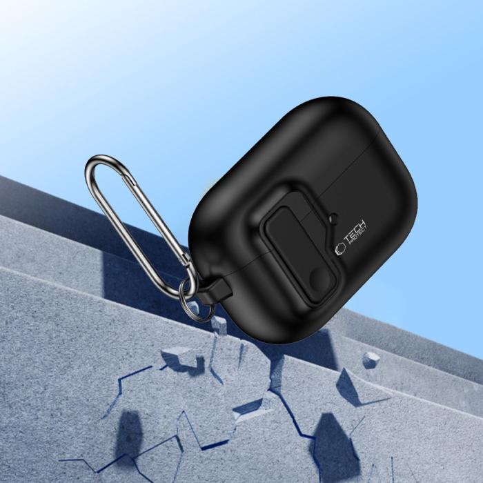 Bild 6, Tech-Protect AirPods Pro 2/1 Skal Slim Hook Svart