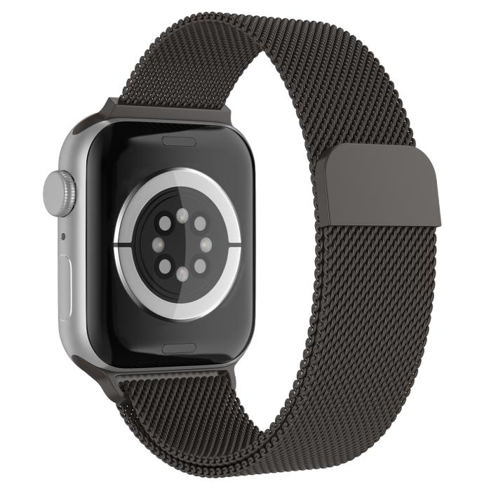 Bild 1, ColorPop Milanese Loop Metall Armband Apple Watch 38/40/41 mm Grå