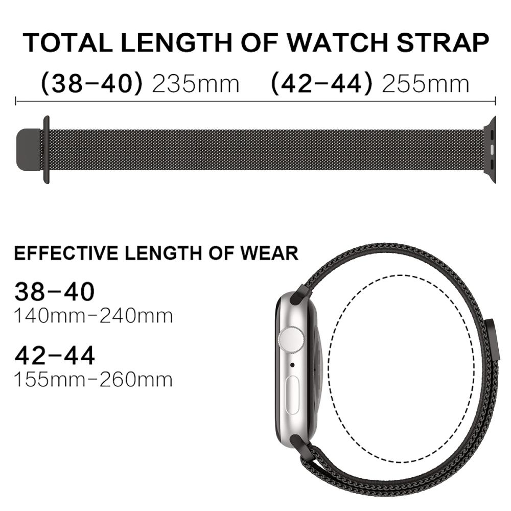 ColorPop Milanese Loop Metall Armband Apple Watch 38/40/41 mm Grå