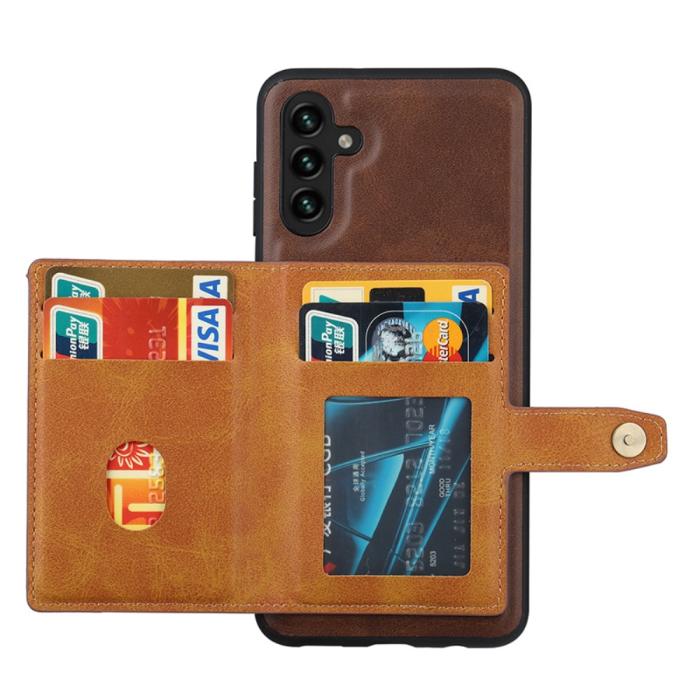 Bild 2, Samsung Galaxy A05s 4G Läder Skal Med Kortfack Grön