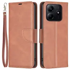 Xiaomi Redmi Note 14 4G Fodral L&auml;der Solid Shark Brun