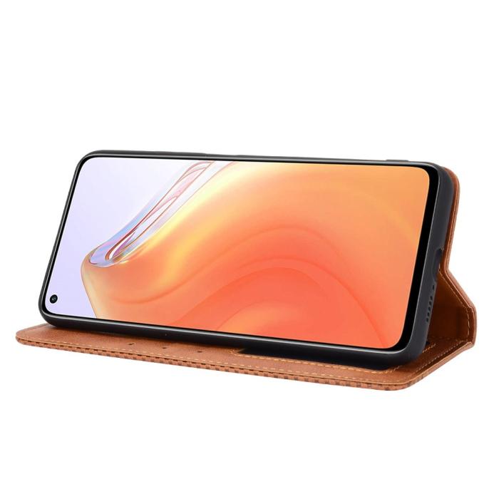 Bild 5, Xiaomi Mi 10T / 10T Pro - Retro Flip Fodral - Brun