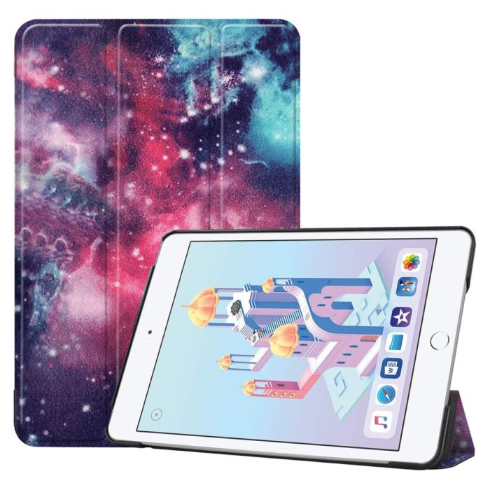 Bild 1, iPad Mini (2019) - Slimfit Tri-Fold Fodral - Cosmic Space