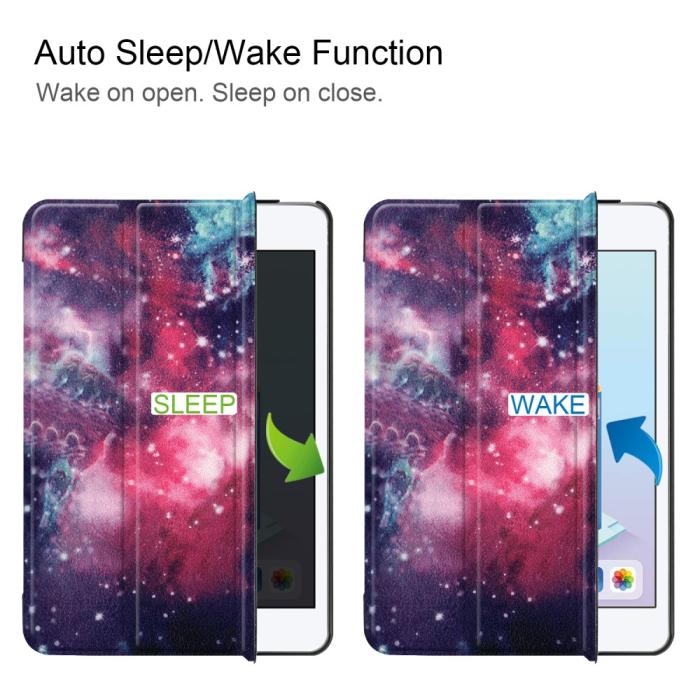 Bild 4, iPad Mini (2019) - Slimfit Tri-Fold Fodral - Cosmic Space