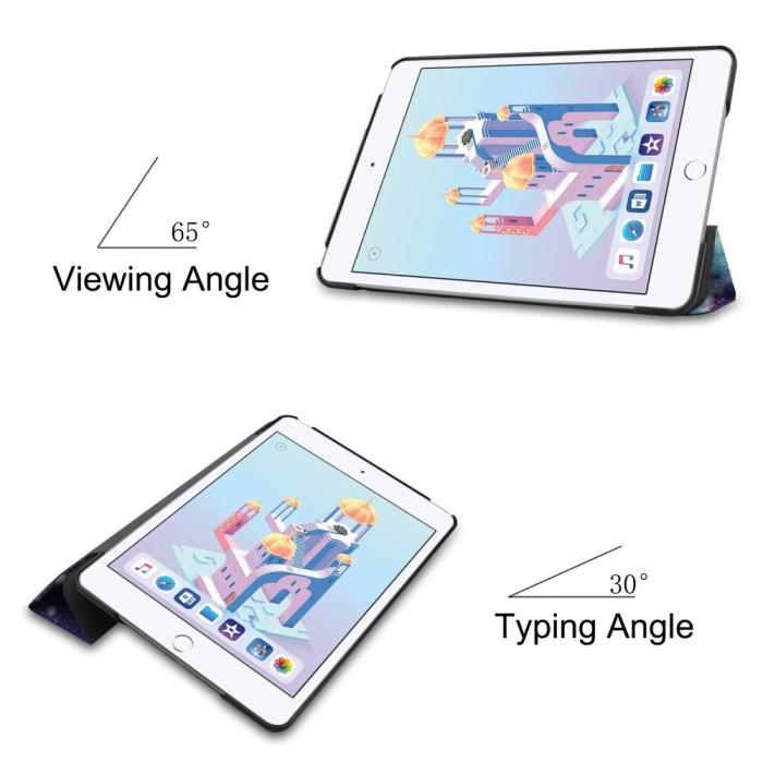 Bild 5, iPad Mini (2019) - Slimfit Tri-Fold Fodral - Cosmic Space