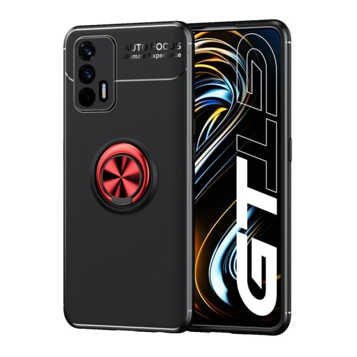 Bild 1, Realme GT 5G - Ring Skal - Svart/Röd
