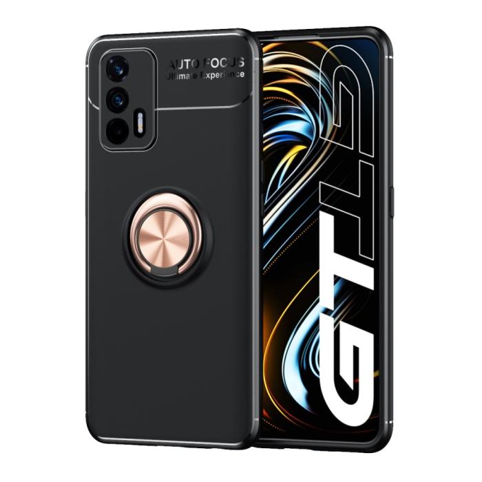 Bild 1, Realme GT 5G - Ring Skal - Svart/Roséguld