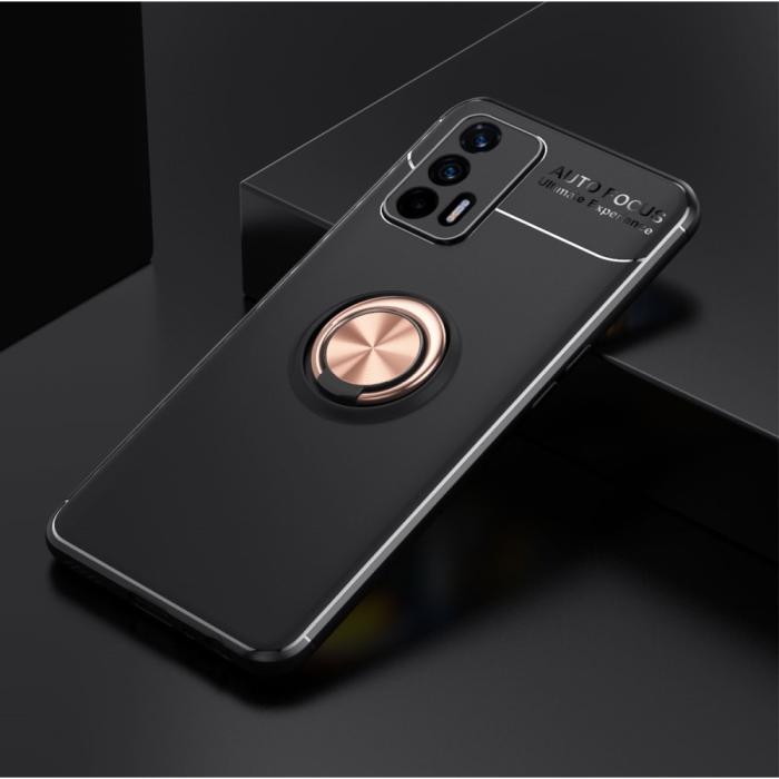 Bild 2, Realme GT 5G - Ring Skal - Svart/Roséguld