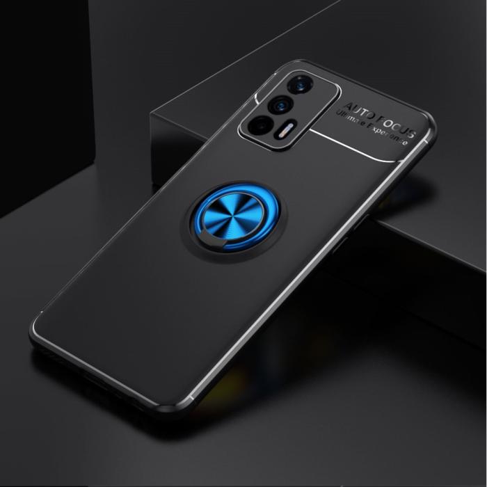 Bild 2, Realme GT 5G - Ring Skal - Svart/Blå