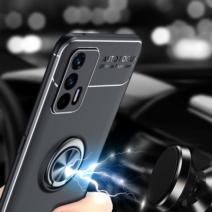 Bild 4, Realme GT 5G - Ring Skal - Svart/Blå