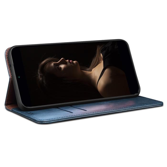 Bild 5, OnePlus Nord CE 2 5G Fodral Flip Crazy Horse Blå
