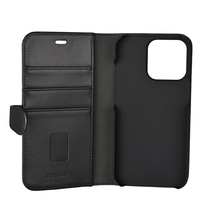 Bild 4, Buffalo iPhone 13 Pro Fodral 2in1 Äkta Läder Svart