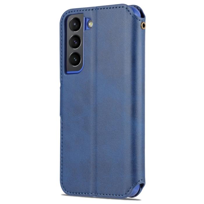 Bild 3, AZNS Samsung Galaxy S22 Plus Fodral Läder Blå