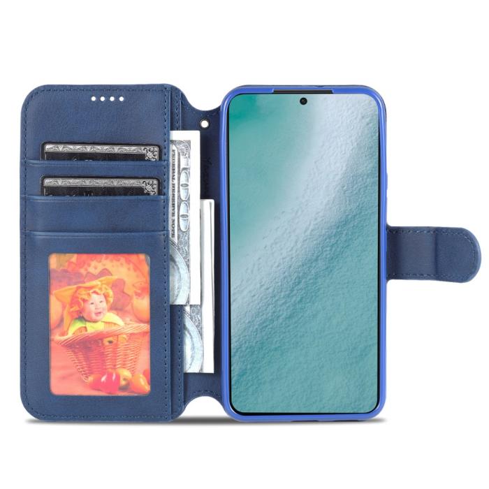 Bild 5, AZNS Samsung Galaxy S22 Plus Fodral Läder Blå