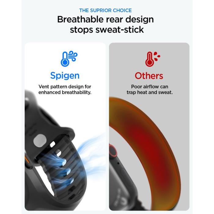 Bild 2, Spigen Apple Watch 49 mm Skal / Armband Liquid Air 'Pro'