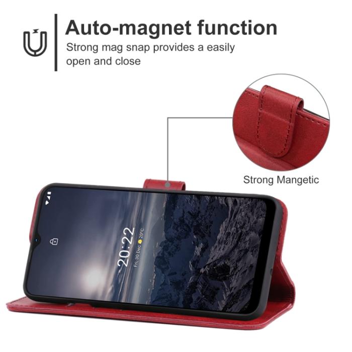 Bild 4, Nokia G11 / G21 Fodral Läder Röd