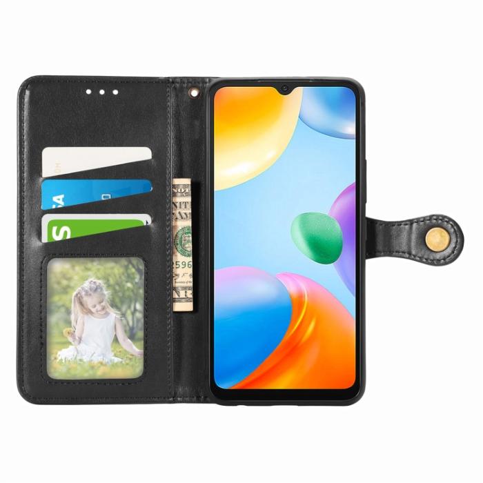 Bild 3, Xiaomi Redmi 10C Fodral Retro Solid Svart