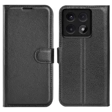 Xiaomi 14T Fodral Litchi L&auml;der Svart