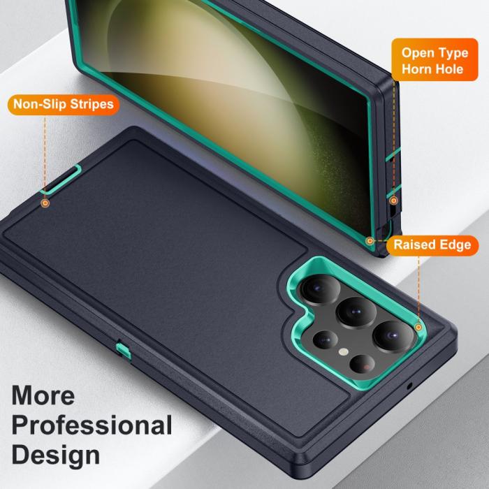 Bild 2, Galaxy S24 Ultra Skal Xtreme Shockproof Hybrid Svart/Cyan