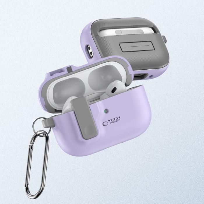 Bild 3, Tech-Protect AirPods Pro 2/1 Skal Slim Hook Lavender