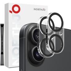 NORTHJO iPhone 17 2-PACK Linsskydd H&auml;rdat Glas