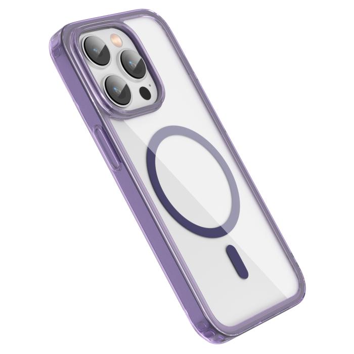 Bild 3, ColorPop iPhone 14 Pro Skal CH MagSafe Transparent/Lila