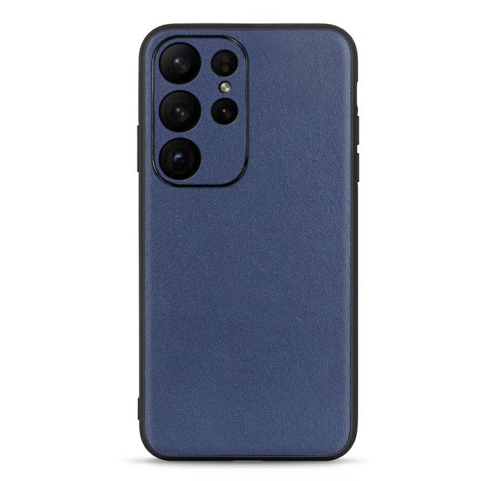 Bild 1, Samsung Galaxy S23 Ultra Skal Äkta Läder Blå