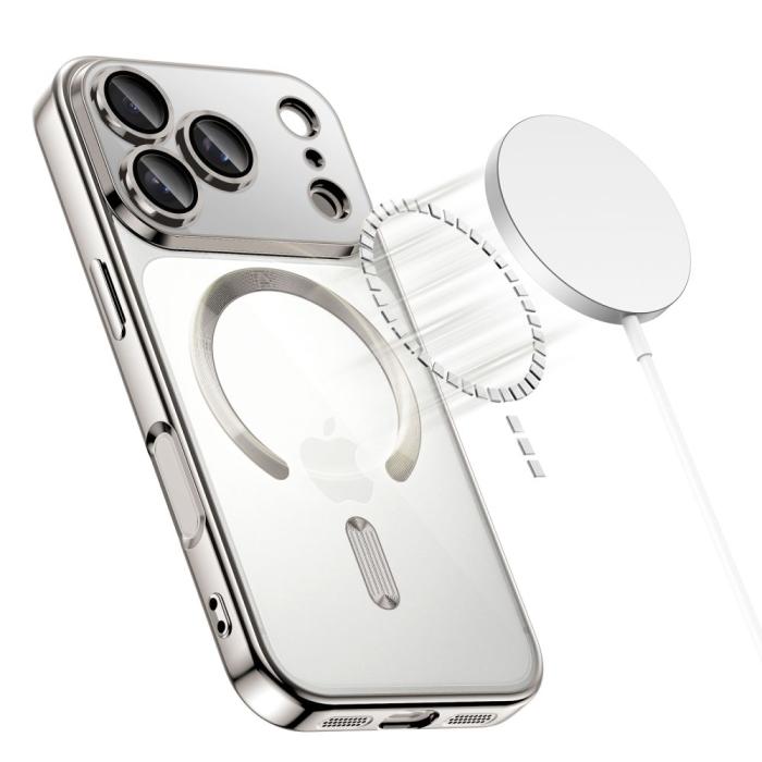 Bild 2, Tech-Protect iPhone 17 Pro Skal MagSafe MagFlex Shiny Silver