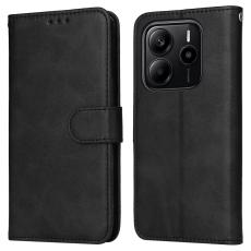 Xiaomi Redmi Note 14 4G Fodral L&auml;der Folio Svart