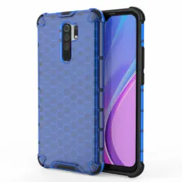 Xiaomi Redmi 9 - Armor Honeycomb Skal - Blå