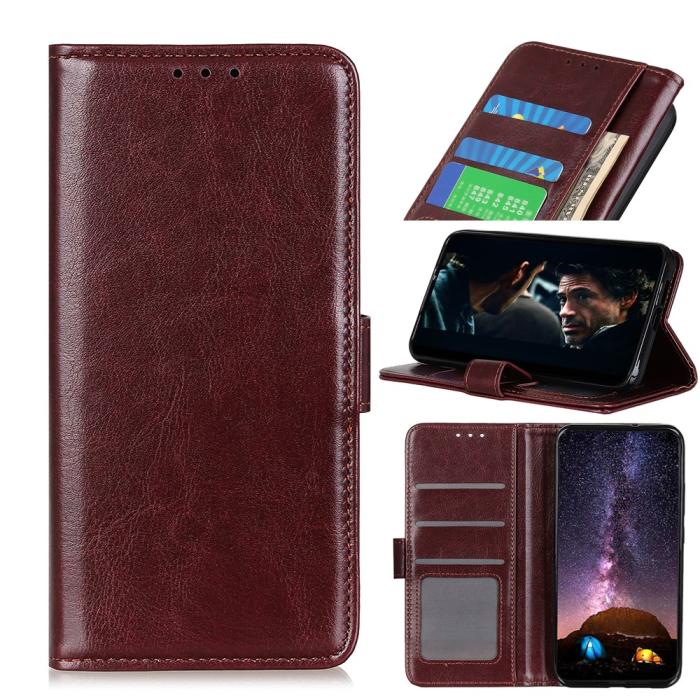 Bild 1, OnePlus Nord N10 5G - Crazy Horse Fodral - Brun