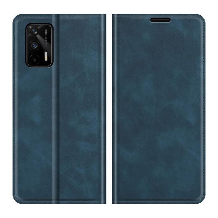 Bild 1, Realme GT 5G - Läder Flip Fodral - Blå