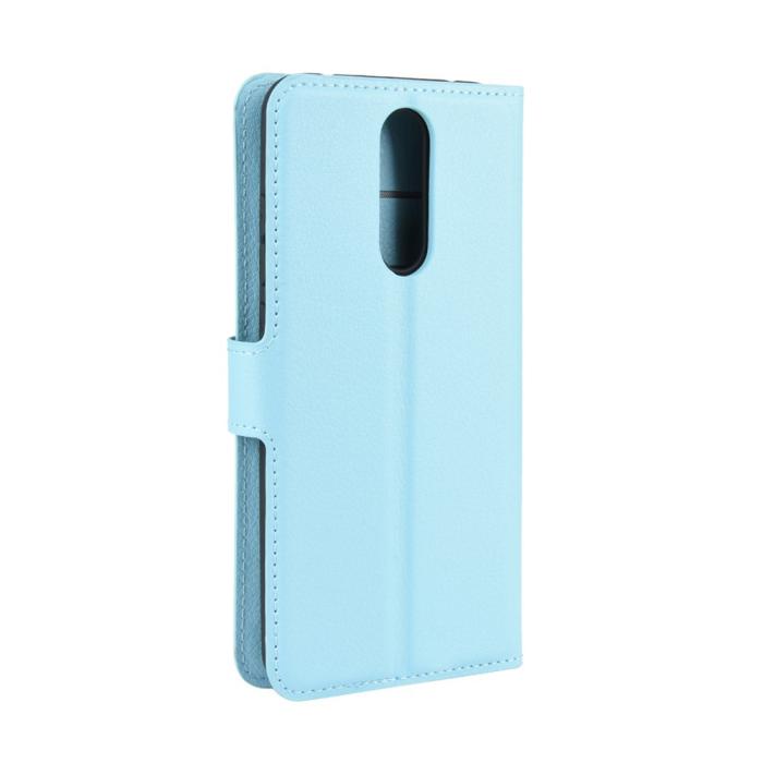 Bild 3, Xiaomi Redmi 8 - Litchi Plånboksfodral - Ljus Blå