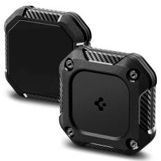 Spigen Apple AirTag 2/1 H&aring;llare Med 3M Tejpf&auml;stning Tough Armor Svart