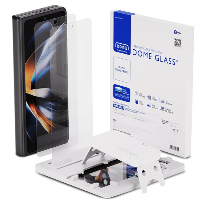 Bild 1, Whitestone Galaxy Z Fold 5 2-PACK Skärmskydd DOME UV Glass
