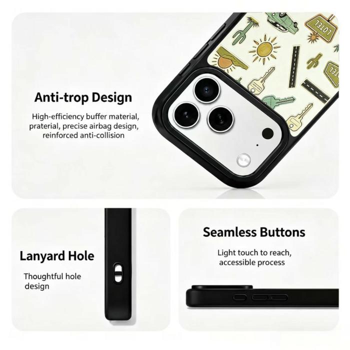 Bild 3, iPhone 18 Pro / 17 Pro Skal MagSafe UV-Mönster Bilar