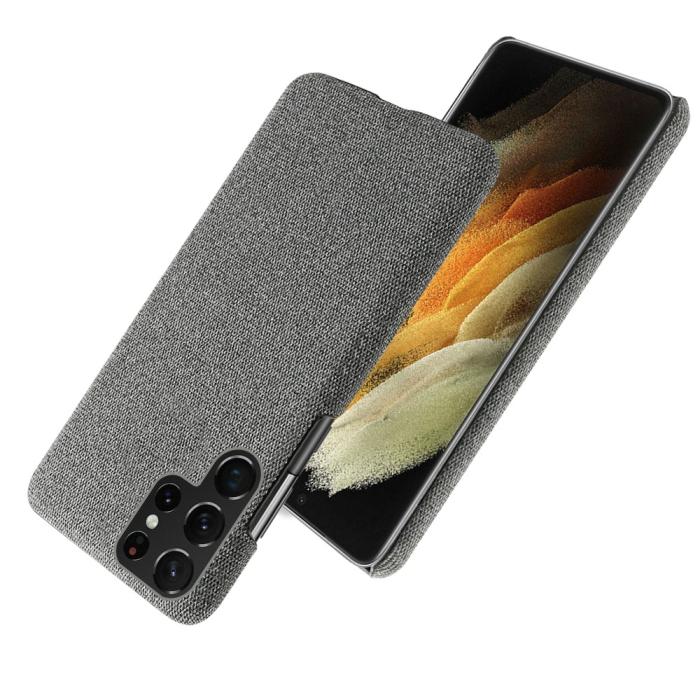 Bild 4, KSQ Samsung Galaxy S22 Ultra Skal Läderbelagt Grå