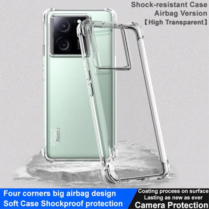 Bild 2, IMAK Xiaomi 13T / 13T Pro Skal Shockproof TPU Transparent