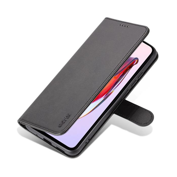 Bild 6, AZNS Xiaomi Redmi 12C 4G Fodral Läder Svart