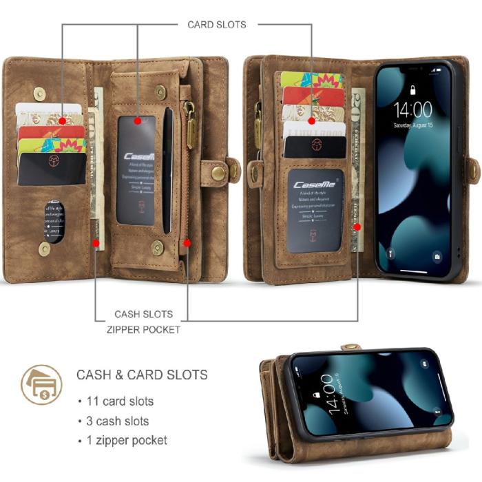 Bild 2, CASEME iPhone 13 Fodral/Skal Magnet 2in1 Multifunk