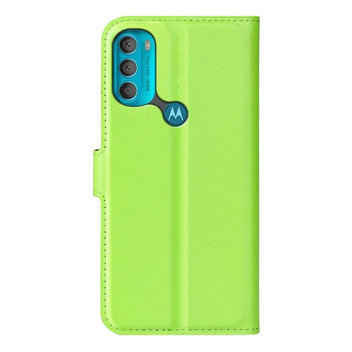 Bild 3, Motorola Moto G71 Fodral Litchi Textur Grön