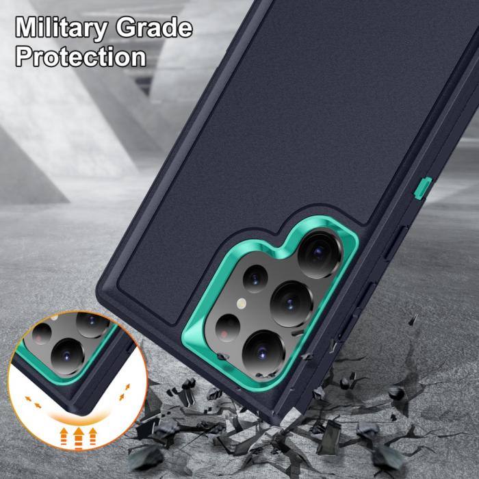 Bild 5, Galaxy S24 Ultra Skal Xtreme Shockproof Hybrid Svart/Cyan