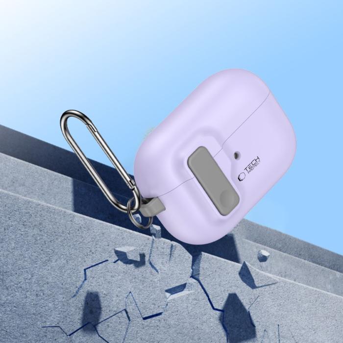 Bild 6, Tech-Protect AirPods Pro 2/1 Skal Slim Hook Lavender
